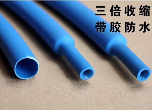 Waterproof heat shrink tubing sleeve ?7.9mm adhesive lined 3:1 blue x 5 meters for sale