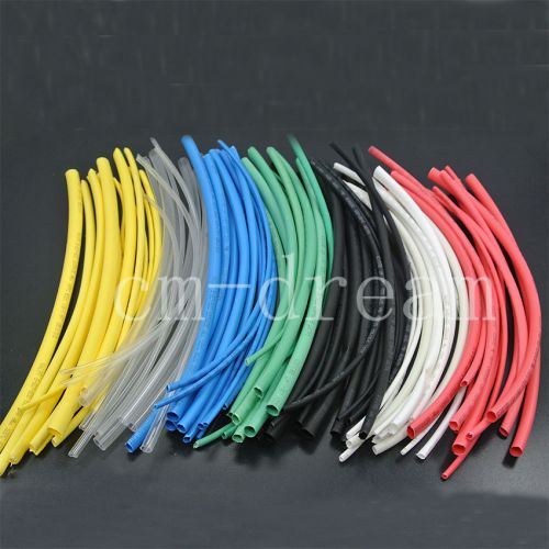 6size 84pcs 7colours assortment 2:1 heat shrink tubing tube sleeving wrap 1.5-6 for sale