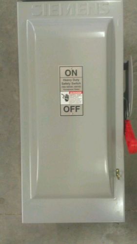 Siemens Heavy Duty Safety Switch, HNF363R, 100A, 600V, 3 Pole, 3 Wire, NIB