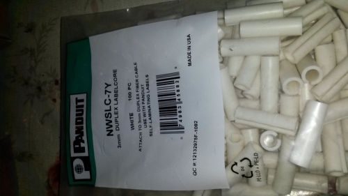 Panduit NWSLC-7Y Sleeve 3mm White Duplex Fiber Cable 100PC lot of 5 bags
