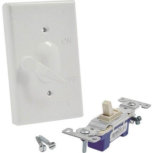 Weatherproof switch cover, 4-39/64&#034; l x 2-53/64&#034; w x 39/64&#034; t, white 5121-1 for sale