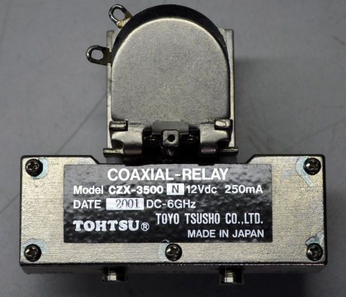 Tohtsu czx-3500n dc - 6 ghz, 12 vdc rf microwave relay switch ham radio for sale