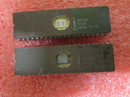 2 PSC  D8755A VINTAGE CPU GOLD PLATED FACE RARE 1976 /1978  IC