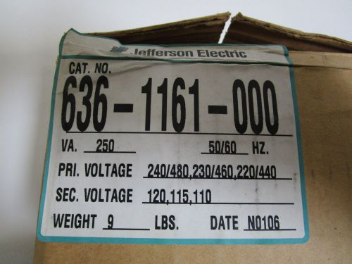 JEFFERSON ELECTRIC TRANSFORMER 636-1161-000 *NEW IN BOX*
