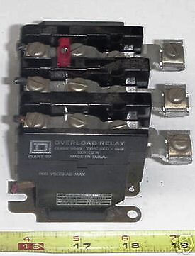 Lot of (2) square d overload relay seo-6b2_seo6b2_se06b2_series a class 9065 for sale