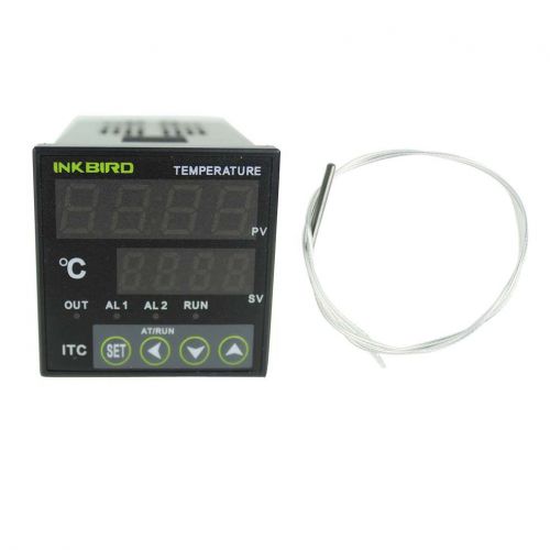 Digital pid temperature controller 110v thermostat temp control + pt100 sensor for sale