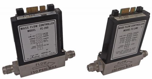 Lot 2 tylan fc-260 150 psi gas analog mfc mass flow control controller for sale