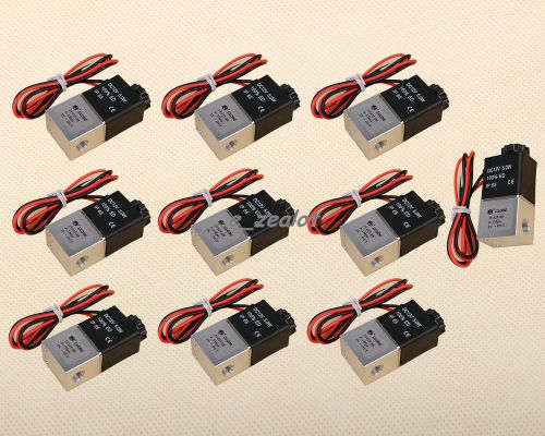 10pcs 1/8&#034;plastic electric air gas water solenoid valve normally closed 12v dc for sale