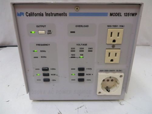 California Instruments Model 1251WP AC Power Source 1250VA