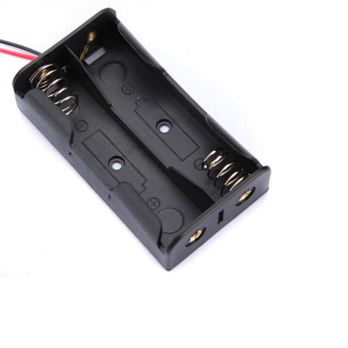 1PCS Plastic Battery Storage Case Box Holder for 2xAA 3V with Wire Lead MPH
