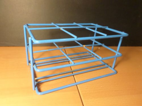 Blue Epoxy-Coated Wire 6-Position 60 x 40mm Bottle Rack Holder Support
