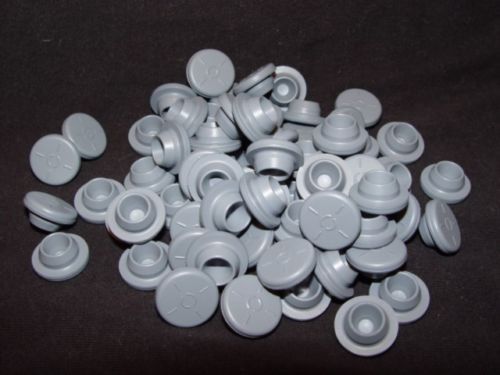 100 x 20mm butyl rubber stoppers.for use with 20 mm neck vials. low cost. for sale