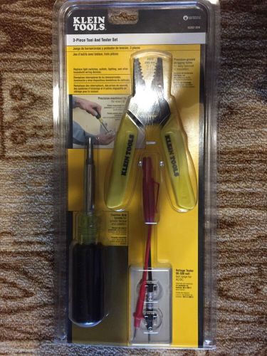 Klein Tools Three-Piece Tool And Tester Set Five In One Screwdriver Strippers