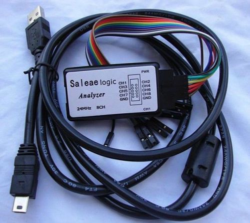 USB Logic Analyzer Device Set USB Cable 24MHz 8CH 24MHz for ARM FPGA
