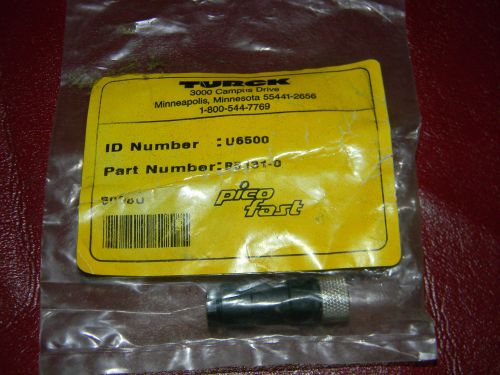 NEW Turck B5131-0 U6500 Connector 3 Position M8 Female Sealed Package