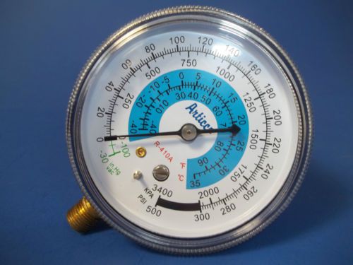 LOW PRESSURE GAUGE FOR REFRIGERANT R-410a-FAHRENHEIT AND CELSIUS SCALE.