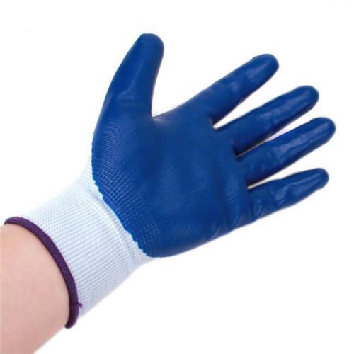 1 pair new resistant protective safety gloves proof work garden palm coating y for sale