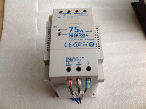 IDEC PS5R-Q24 75W OUTPUT 3.1A 24VAC IN 1.1A 100-240VAC 1.1A POWER SUPPLY