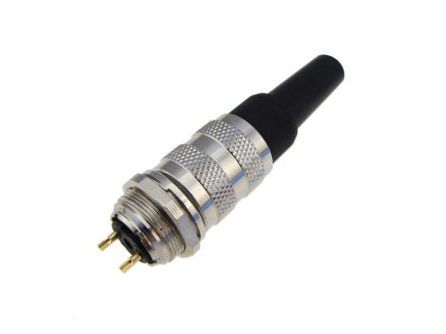 HQ 2 Contacts 2-Pin Waterproof Gold plated Aviation Plug Socket