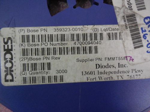 3000 PCS ZETEX/DIODES INC FMMT558TA