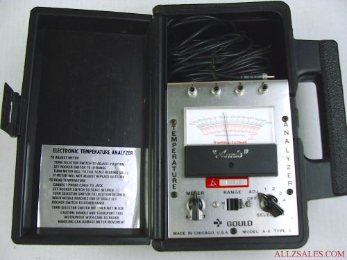 Gould Annie A-8 Type 2 Electronic Temperature Analyzer Meter In Hard Case