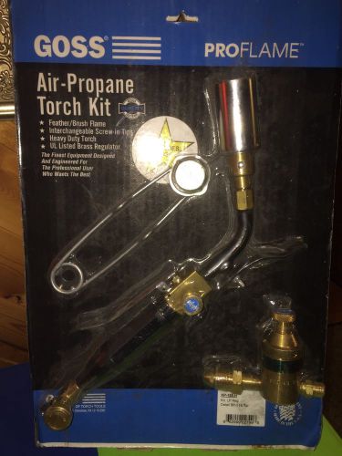 GOSS Proflame Air-Propane Torch Kit KP-155-H LP Regulator BP-5TE Tip Hose New