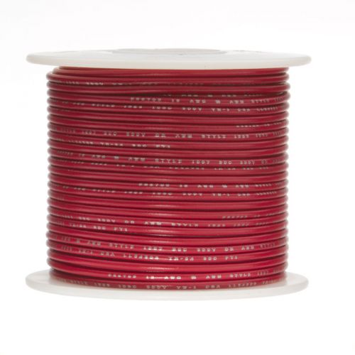 28 AWG Gauge Stranded Hook Up Wire Red 250 ft 0.0126&#034; UL1007 300 Volts