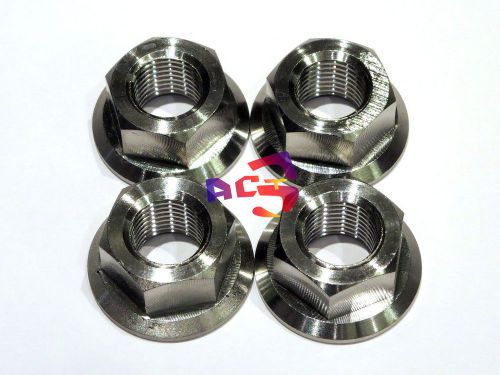 4 pcs titanium / ti m14 x 1.5 pitch sprocket flange nut for sale