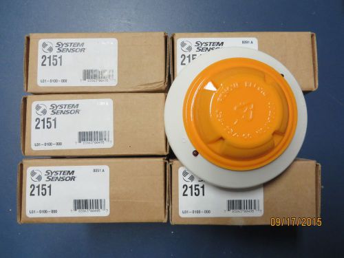 NEW SYSTEM SENSOR 2151 SMOKE DETECTOR LOT OF 5