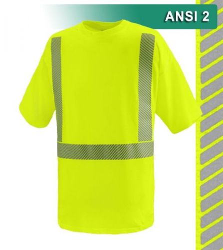 Reflective apparel safety t-shirt hi viz tee shirt vea-101-ct ansi class 2 for sale