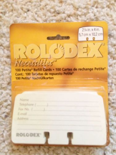 Rolodex 100 Petite Refill Cards / new in package / 67553