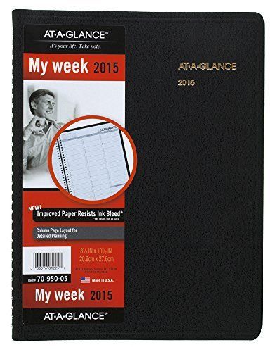 NEW AT-A-GLANCE Weekly Planner 2015, Wirebound, 8.25 x 10.88 Inch Page Size, B