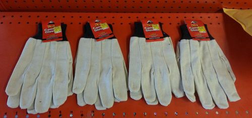 Lot Of 4 Do It Canvas Gloves New Large Size General All Purpose X0124