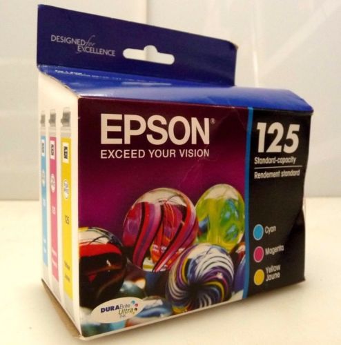 Epson 125 standard capacity color ink cartridges cyan / magenta / yellow - oem for sale