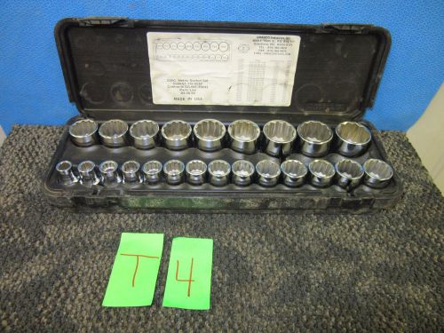 23 pc granco socket set metric military 10mm 32mm 12 point 1/2&#034; drive usa nos for sale
