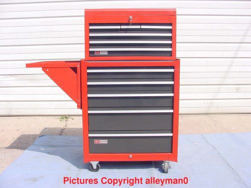 Vintage 1970s craftsman rolling tool cabinet chest top box &amp; shelf w/ keys l@@k for sale
