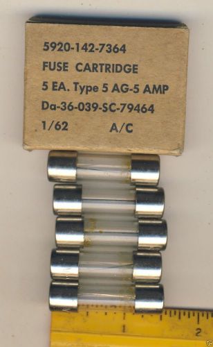 FUSES, TYPE 5 AG - 5 AMP, BOX OF FIVE