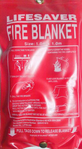 Fire Blanket New 1 x 1 Meter Fire Blanket Fiber Glass House Caravan Camper