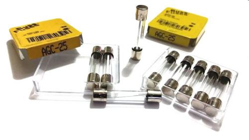 LOT OF 9 AGC-25 AGC25 BUSS BUSSMANN FUSES 32V