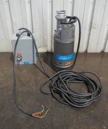Xylem flygt 2640 2640.180 6 hp 4&#034; portable sump dewatering drainage water pump for sale