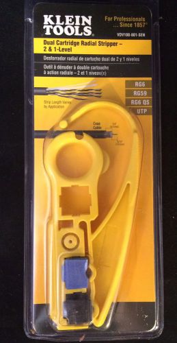 New in plastic.Klein VDV100-801-SEN Dual-Cartridge Radial Stripper 2&amp;1 level