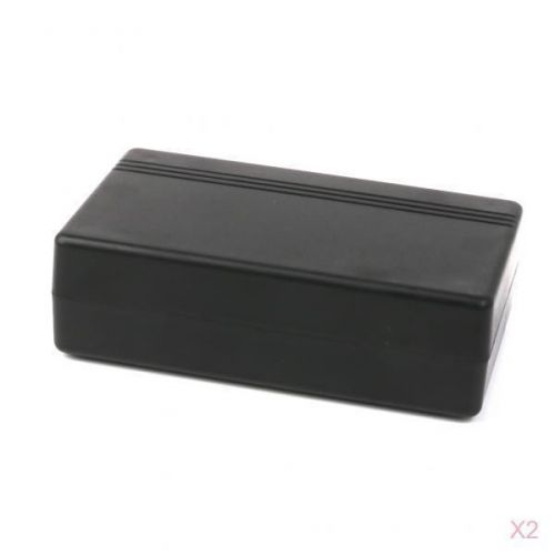 2x black plastic power supply shell sensor enclosure box phone connector case for sale