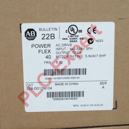 New in box Allen Bradley AB 22BD012N104 480VAC 7.5HP  22B-D012N104  AC DRIVER