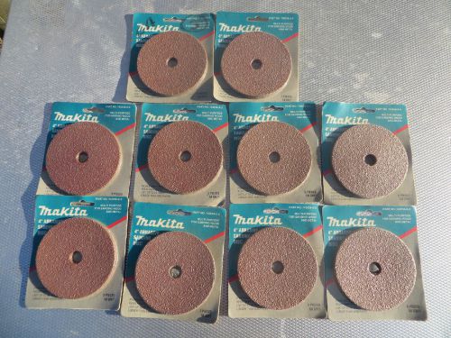 (10) 5Pk  4&#034;   50 Grit Resin Fiber Abrasive Sanding Discs Makita 742038-A-5