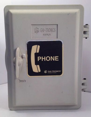 GAI-Tronics WeatherProof Enclosure Standard Telephone Box 255 &amp; Cortelco Phone