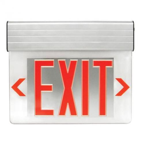 Edge lit led exit sign preferred industries security 617120 076335171203 for sale