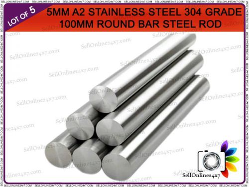 5 Pcs A2 Stainless Steel Bar/Steel Rod Milling Welding Metalworking - 100mm