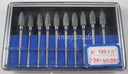 1 box 10 pcs dentistry steel tungsten carbide burs dental equipment f5 for sale