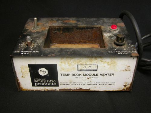 Scientific products lab temp-blok module heater h2025-1, working for sale