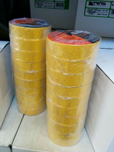 Electrical tape PVC Vinyl New x20 rolls Yellow 19mmX20M VONGLE